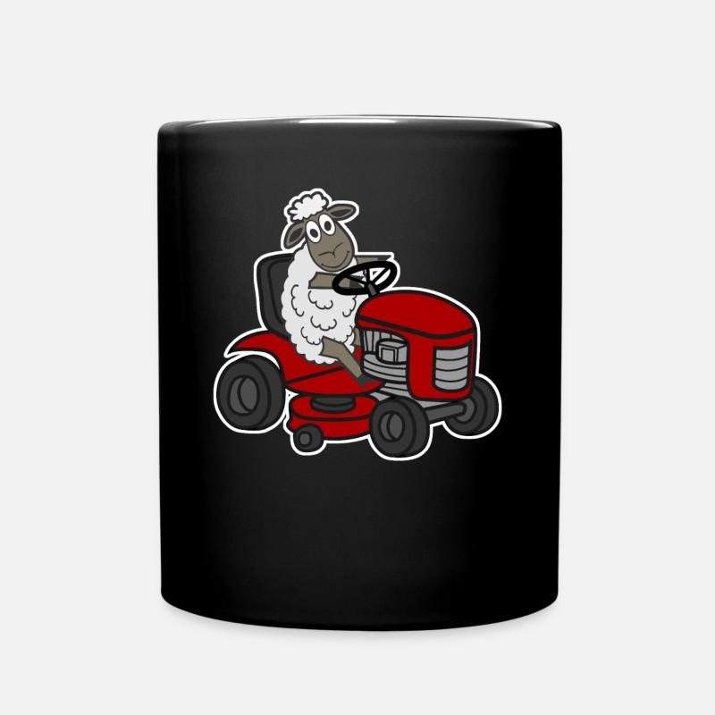 Sheep Lawn Mower Shepherd - Tasse einfarbig - Schwarz