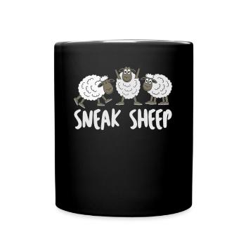 Sheep with Sneakers - Full Colour Mug - black - Front