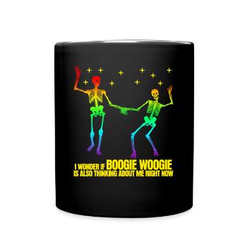 Boogie Woogie Skeleton Dance Swing - Tasse einfarbig - Schwarz - Vorne