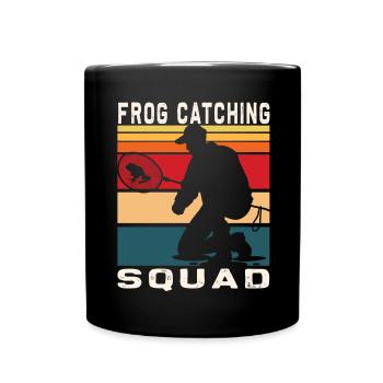 Frogs Catch Frog Hunter Frog Catcher - Full Colour Mug - black - Front