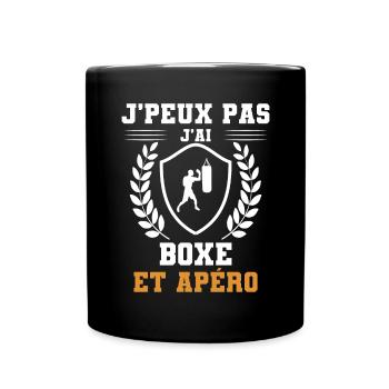 I can't I boxed and had a humorous aperitif - Full Colour Mug - black - Front