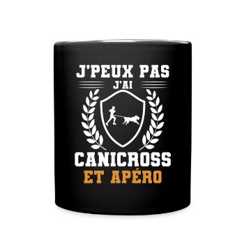 I can't I canicross and humorous aperitif - Full Colour Mug - black - Front