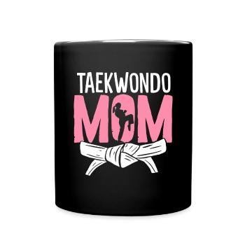 Taekwondo Maman Drôle Arts Martiaux Sport de combat - Mug uni - noir - Devant