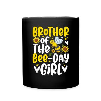 Bruder Der Biene Day Girl Lustige Hummel - Tasse einfarbig - Schwarz - Vorne