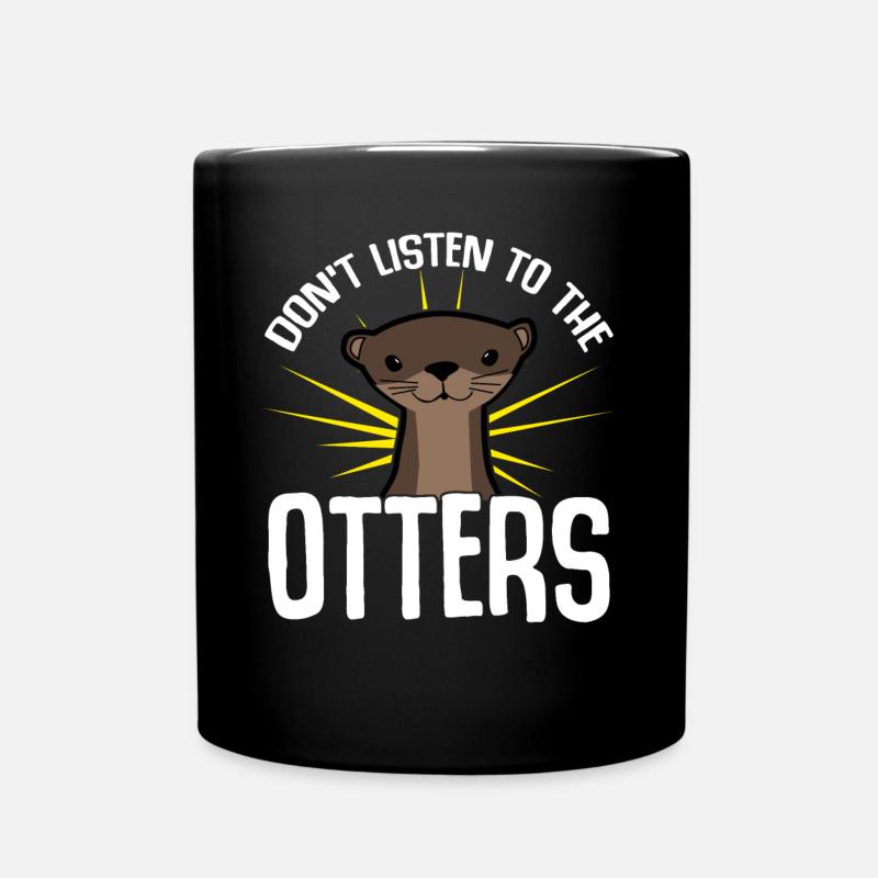 Otters Otter - Full Colour Mug - black