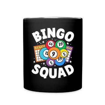 Bingo Squad Loterie Drôle Jeu Appel Holler - Mug uni - noir - Devant