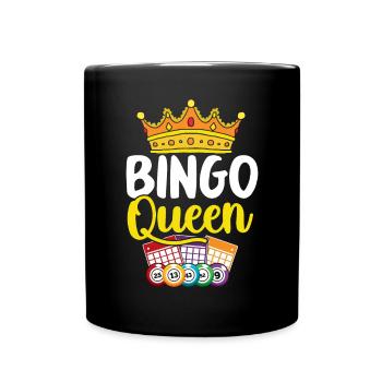 Bingo Queen Drôle Loterie Jeu Appelant Holler - Mug uni - noir - Devant