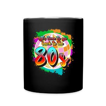 Retro 1980 80s Disco - Full Colour Mug - black - Front