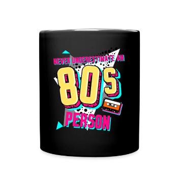 1980 80s Retro Disco - Full Colour Mug - black - Front
