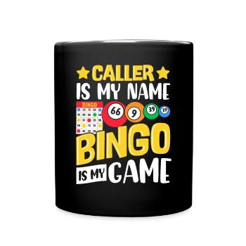 Caller est mon jeu bingo est mon nom Bingo drôle - Mug uni - noir - Devant