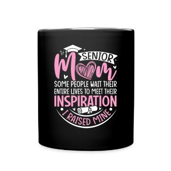 Senior Mom Class Of 2024 Funny Senior Graduation - Full Colour Mug - black - Front