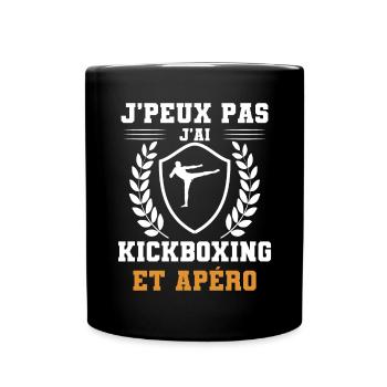 Ich kann nicht Kickboxen und humorvollen Aperitif haben - Tasse einfarbig - Schwarz - Vorne