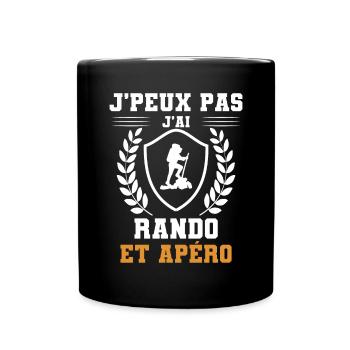 Ich kann ich gewandert und Aperitif Humor - Tasse einfarbig - Schwarz - Vorne