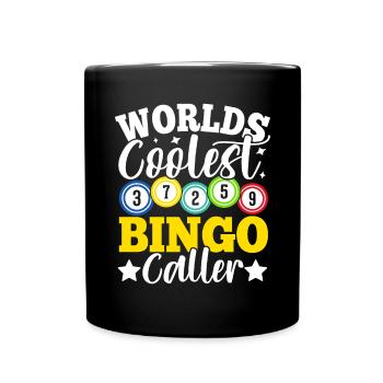 Die coolste Bingo-Anrufer-Lustige Lotterie der Welt - Tasse einfarbig - Schwarz - Vorne