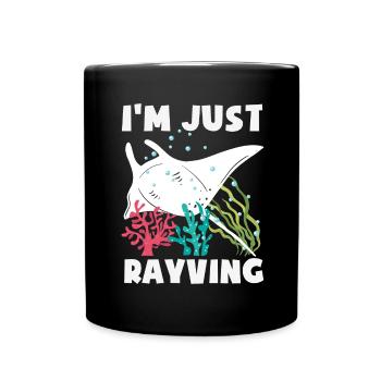 Ocean Animal Diving Stingray Mantarochen - Tasse einfarbig - Schwarz - Vorne