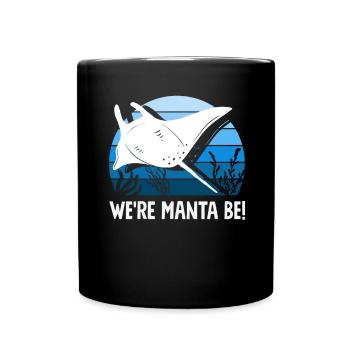 Ocean Animal Diving Stingray Mantarochen - Tasse einfarbig - Schwarz - Vorne