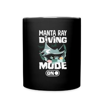 Ocean Animal Diving Stingray Mantarochen - Tasse einfarbig - Schwarz - Vorne