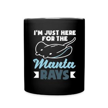 Ocean Animal Diving Stingray Mantarochen - Tasse einfarbig - Schwarz - Vorne