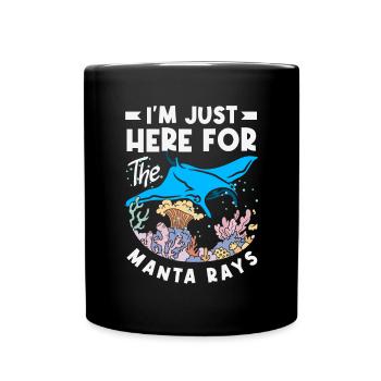 Ocean Animal Diving Stingray Mantarochen - Tasse einfarbig - Schwarz - Vorne