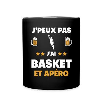 I can't I have basketball aperitif gift - Full Colour Mug - black - Front