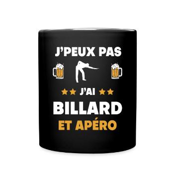 I can't I have billiards aperitif gift - Full Colour Mug - black - Front