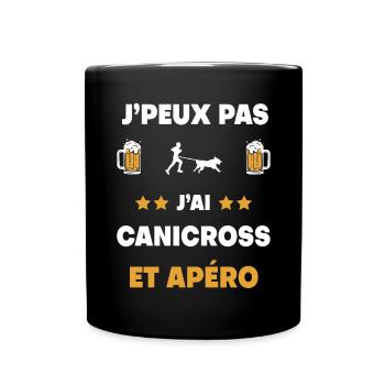 I can't I canicross aperitif gift - Full Colour Mug - black - Front