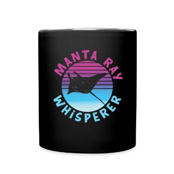 Ocean Animal Diving Stingray Mantarochen - Tasse einfarbig - Schwarz - Vorne