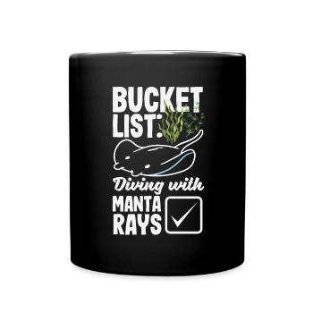 Ocean Animal Diving Stingray Mantarochen - Tasse einfarbig - Schwarz - Vorne