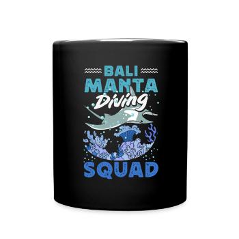 Ocean Animal Diving Stingray Mantarochen - Tasse einfarbig - Schwarz - Vorne