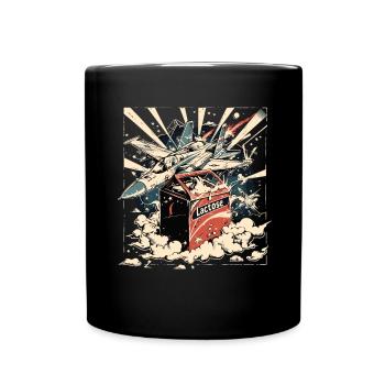 Lactose tolerant or lactose intolerant - Full Colour Mug - black - Front