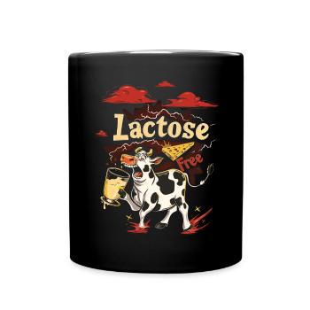 Lactose tolerant or lactose intolerant - Full Colour Mug - black - Front