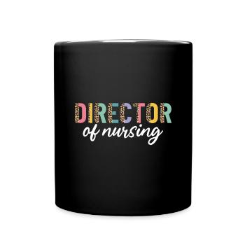 Directeur des soins infirmiers Demi-léopard Drôle d’infirmière - Mug uni - noir - Devant