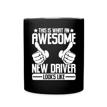 This Is What An Awesome New Driver Funny Permit - Full Colour Mug - black - Front