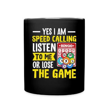 Speed Calling Bingo Appelant Drôle Gambling Bingo - Mug uni - noir - Devant