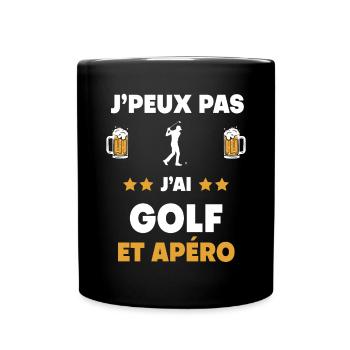 I can't I have golf aperitif gift - Full Colour Mug - black - Front