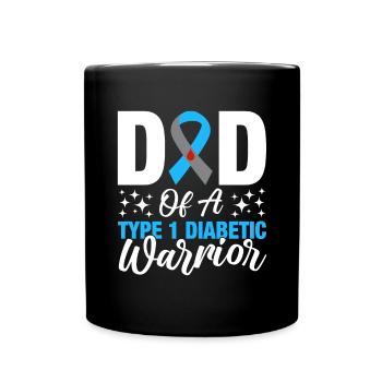 Père d’un diabète diabétique de type 1 diabétique DT1 - Mug uni - noir - Devant