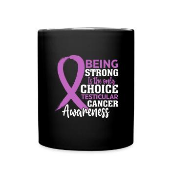 Hodenkrebs Hoden Orchiektomie Orchidee - Tasse einfarbig - Schwarz - Vorne