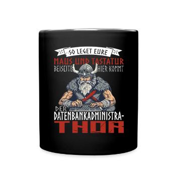 Datenbankadministrathor Codierung Datenanalyst - Tasse einfarbig - Schwarz - Vorne