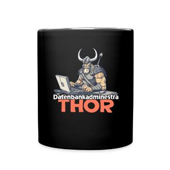 Database Administrator Coding Data Analyst - Full Colour Mug - black - Front