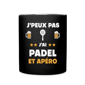I can't I have padel aperitif gift - Full Colour Mug - black - Front