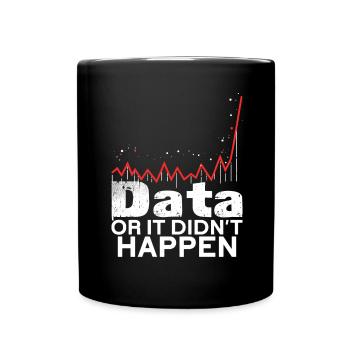 Les données ou ce n’est pas arrivé Le Big Data - Mug uni - noir - Devant