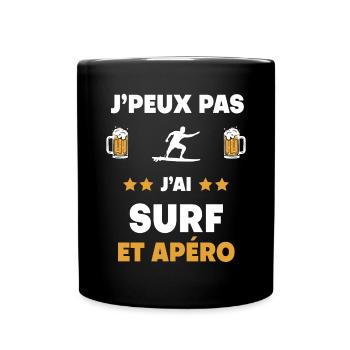 I can't I surf man aperitif gift - Full Colour Mug - black - Front