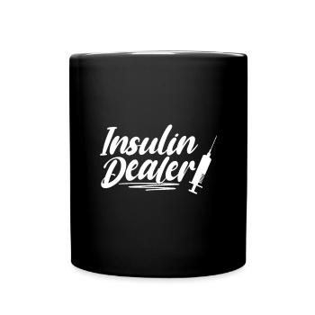 Insulin Dealer Lustiger Diabetes Nutzlose Bauchspeicheldrüse - Tasse einfarbig - Schwarz - Vorne