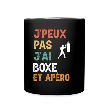 I can't I boxed and vintage aperitif - Full Colour Mug - black - Front