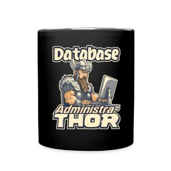 Viking Databaseadministra-thor Nerdy - Tasse einfarbig - Schwarz - Vorne