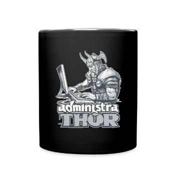 Viking Databaseadministra-thor Nerdy - Tasse einfarbig - Schwarz - Vorne