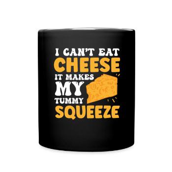 Lactose tolerant or lactose intolerant - Full Colour Mug - black - Front