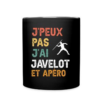 I can't I have Javelin und Vintage Aperitif - Tasse einfarbig - Schwarz - Vorne