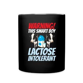 Lactose tolerant or lactose intolerant - Full Colour Mug - black - Front
