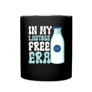 Lactose tolerant or lactose intolerant - Full Colour Mug - black - Front